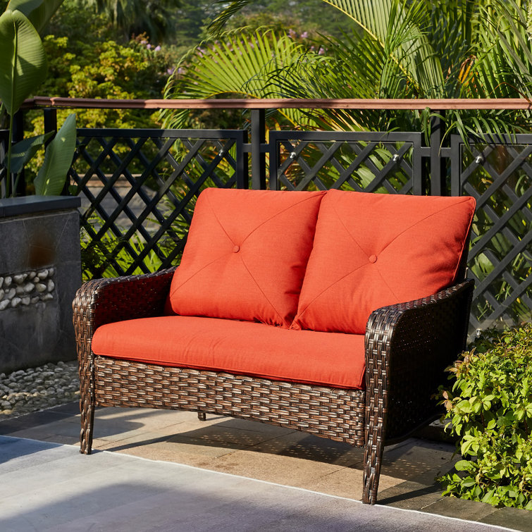 Red Barrel Studio® Brentwood 52'' Wide Outdoor Loveseat with Cushions